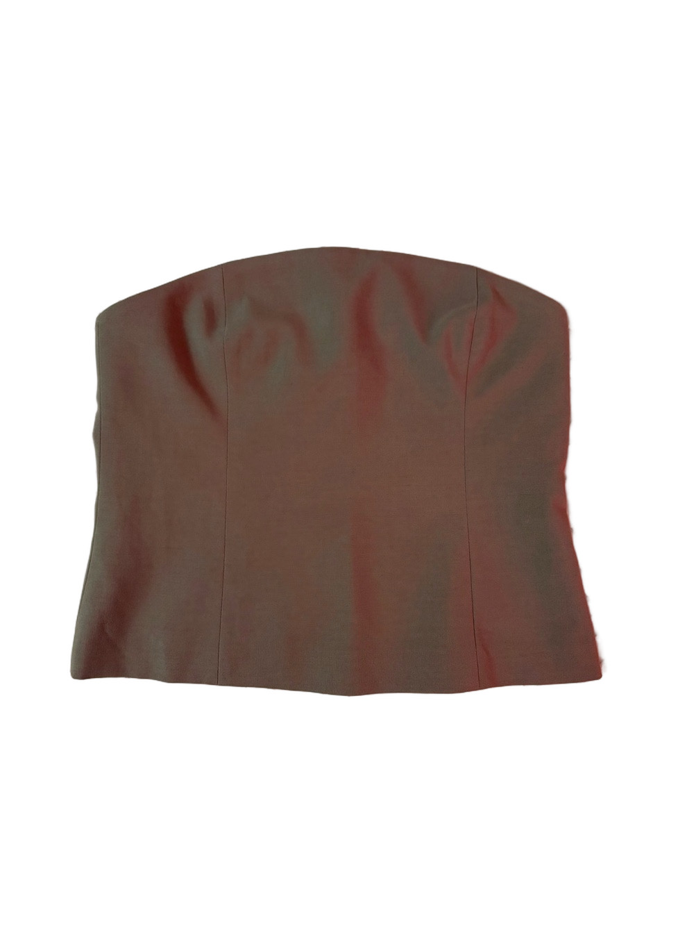 Brown Strapless Crop Top